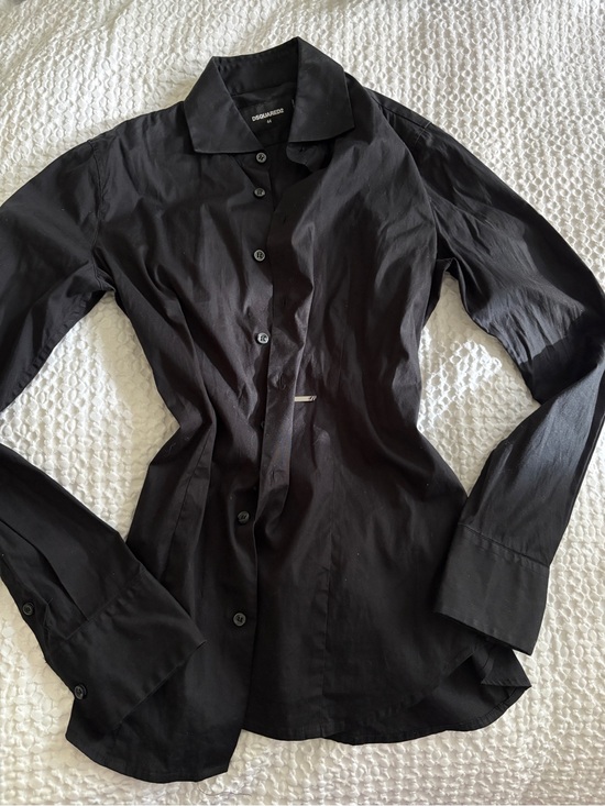 DSQUARED2 Tops - DSQUARED2 Black Men's Slim Dress Shirt